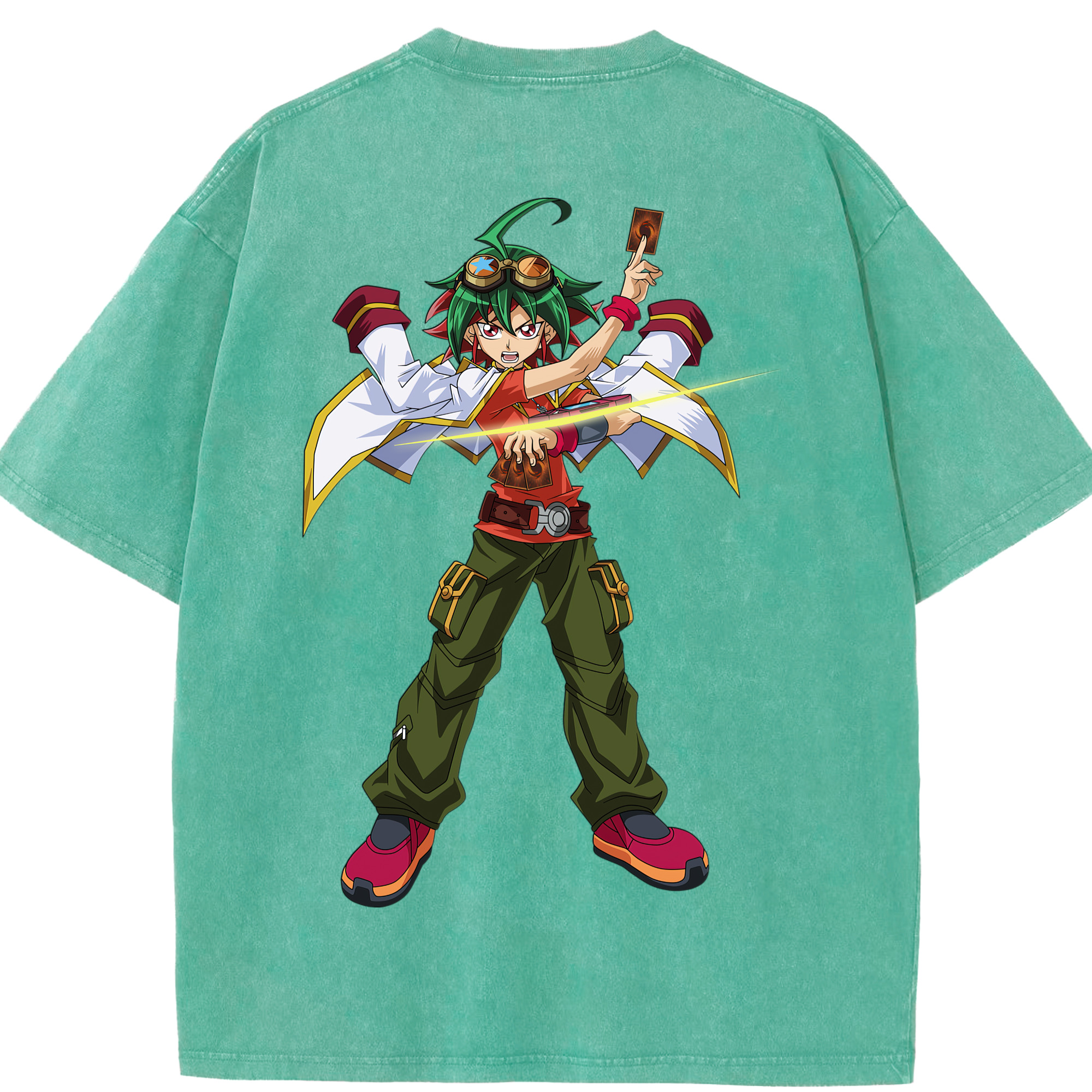 （画像用） 遊☆戯☆王 Yu-Gi-Oh! 綿100% ヴィンテージ風 半袖Tシャツ（背面プリント）